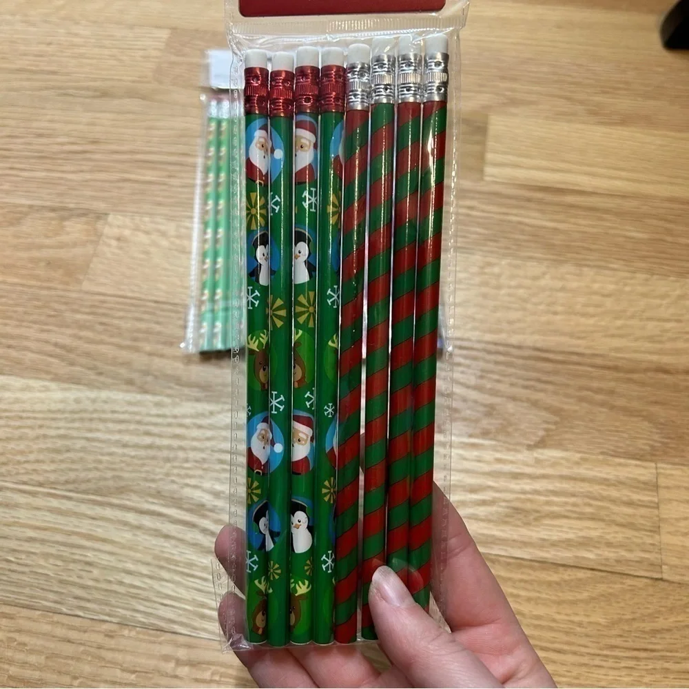 Wood Pencil Bundle 64 in Total NEW Holiday Christmas Class Gift Teacher Stocking